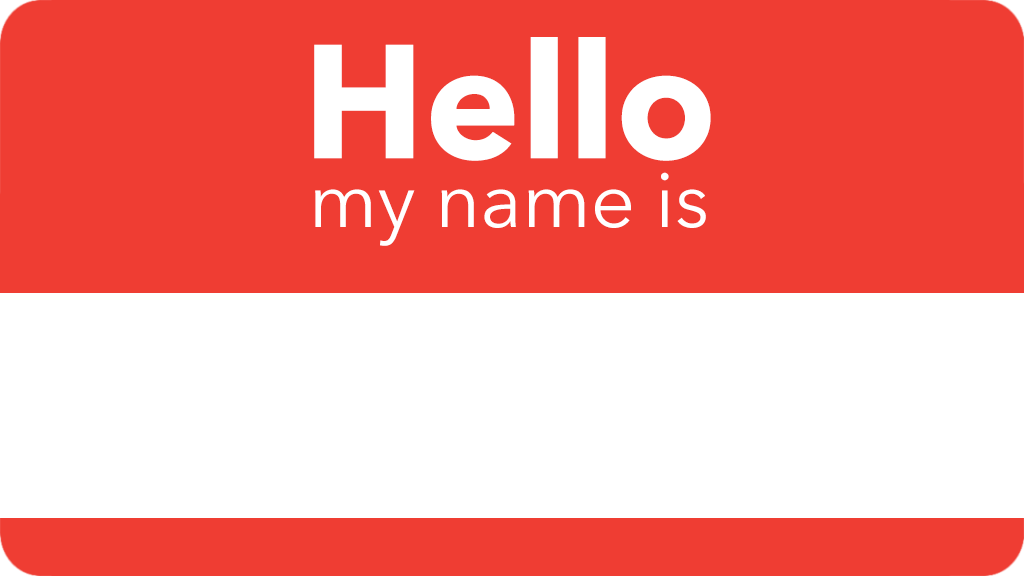 Image with "Hello my name is"