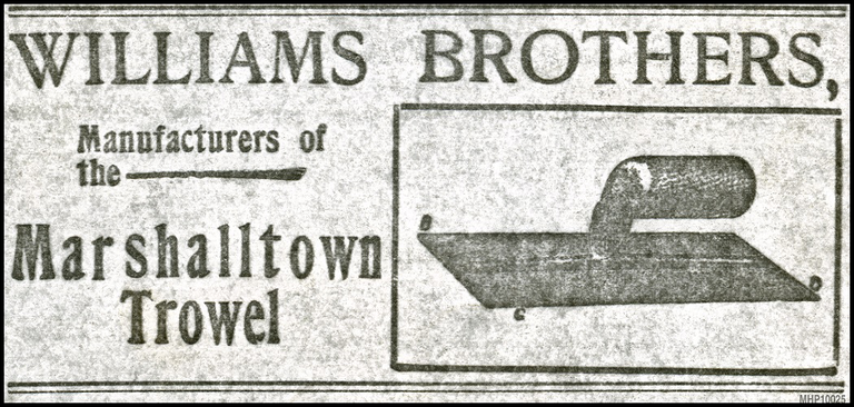 Williams Brothers Ad for Marshalltown Trowel