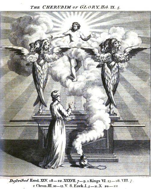 Engraving of cherubim