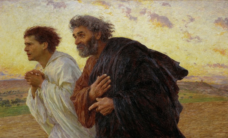 The Disciples Running painting by Burnand