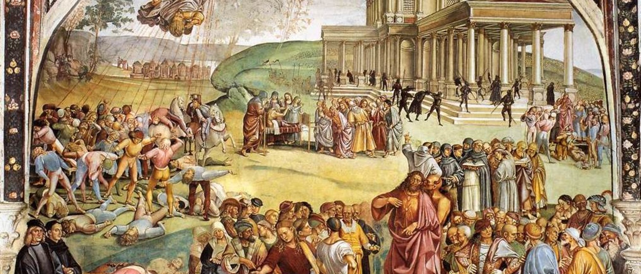 Sermon and Deeds of the Antichrist painting by Signorelli