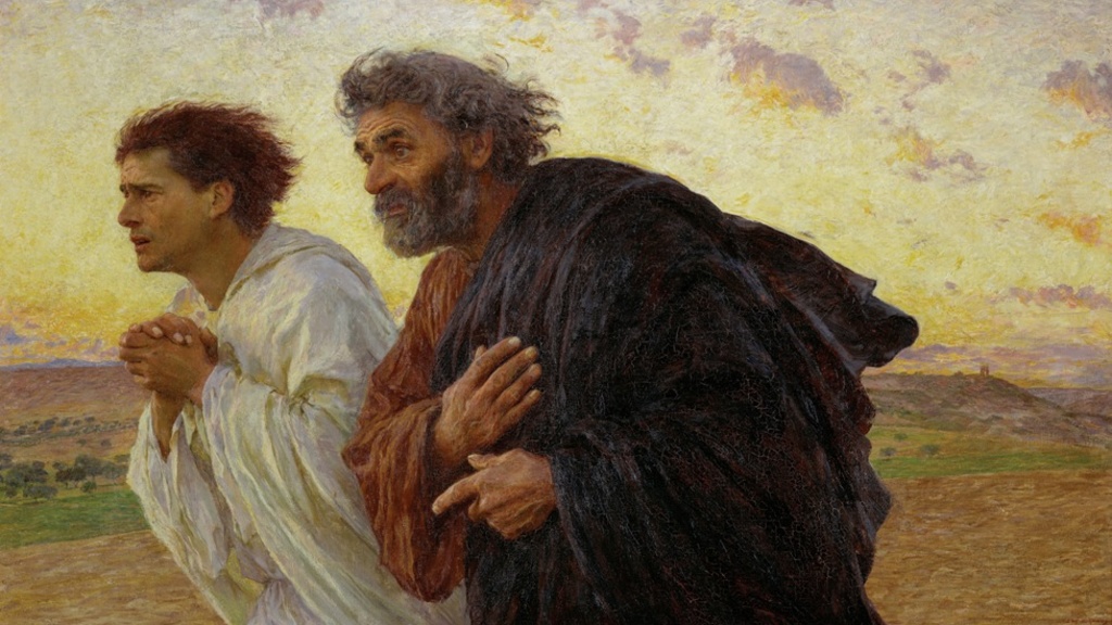 The Disciples Running painting by Burnand