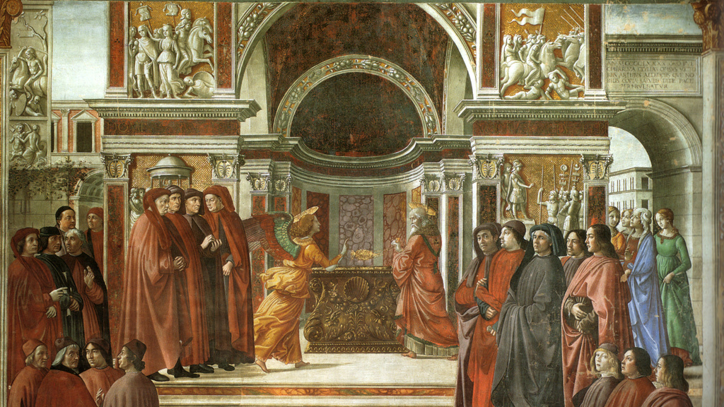 Domenico Ghirlandaio The Annunciation of Zechariah