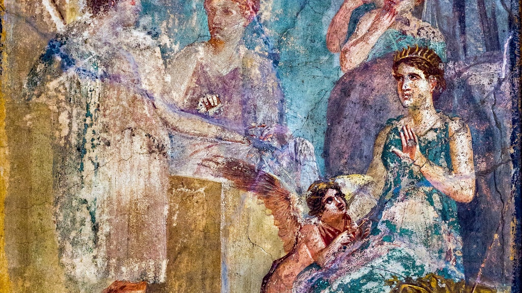 Artemis with Callisto and Eros fresco