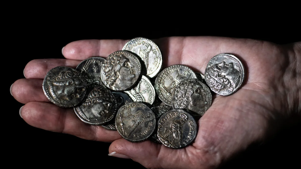 cache of silver tetradrachma coins