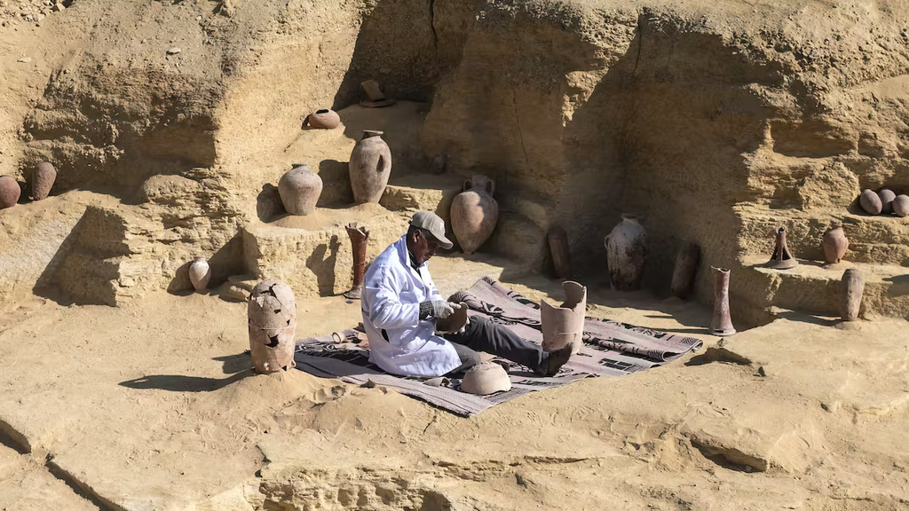 Archeologist in Saqqara