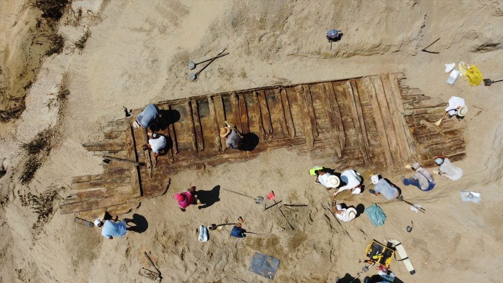 Ancient Roman shipwreck in Serbia.