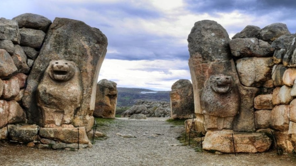 Hittite statues in Anatolia. 