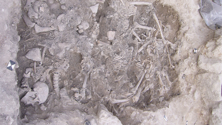 Mass Crusader grave in Sidon, Lebanon