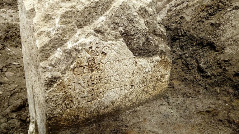Roman sacred precinct (pomerium cippus) boundary marker
