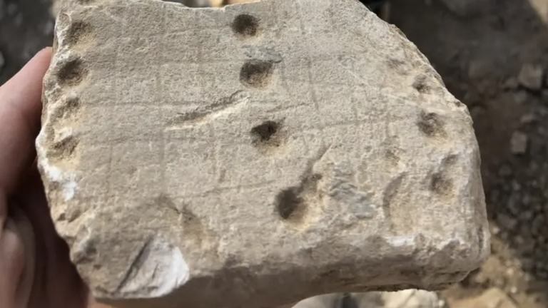 Ancient stone gameboard