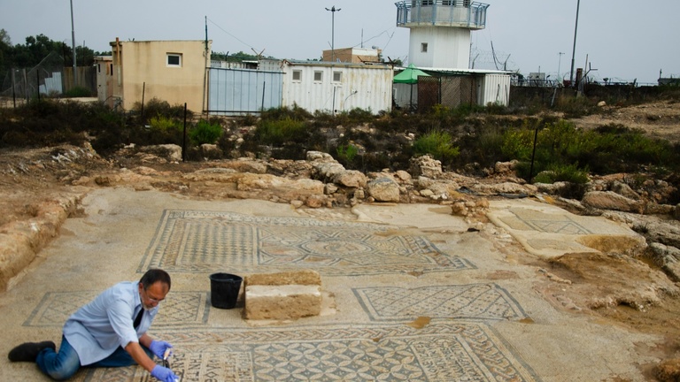 Jesus mosaic in Israeli prison