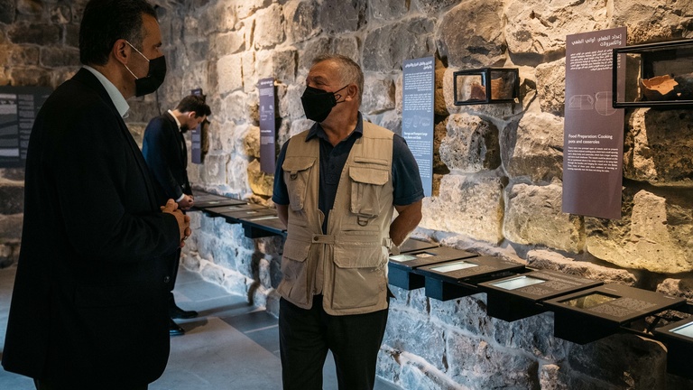 King Abdullah II of Jordan visits Umm Al Jimal museum