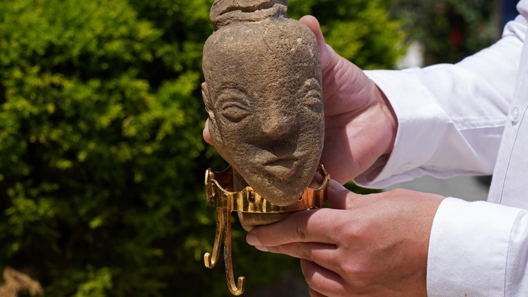 Anat bust statue Gaza