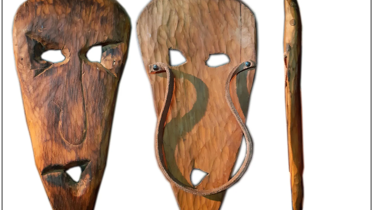Wooden mask 11th cent Poland